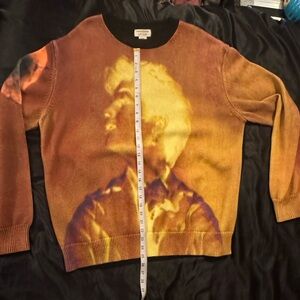 Dries Van Noten Len Lye rainbow dance heavy knit print sweater